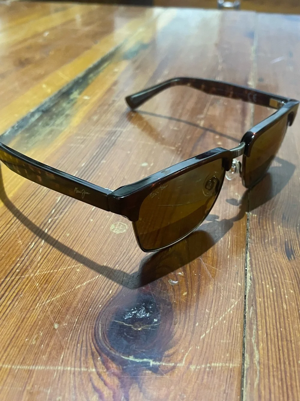Maui Jim Kawika Brown and Gold Frame with Brown Lenses